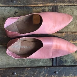 Jeffrey Campbell pink leather flats
